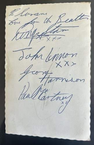 The beatles set autographs - the,